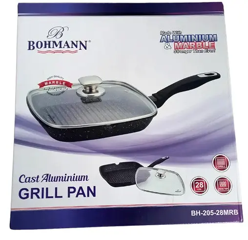Сковорода гриль Bohmann BH-1002-28 MRB 28 x 28см с мраморным покрытием - фото 7
