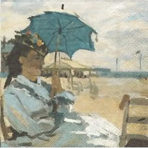 Декуражные салфетки Ambiente Пляж в Трувиле 33х33см 18.5 г/м2 20 шт. - фото 1