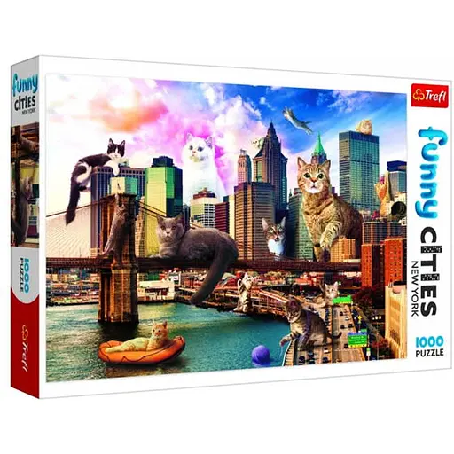 Пазл Trefl Кошки в Нью-Йорке Веселые города 1000 эл. (10595) - фото 1