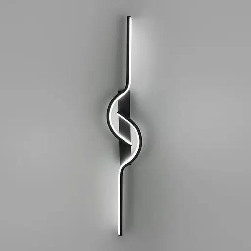 Сучасний настінний світлодіодний чорний світильник 100 см Арт. WM26/1000 Line F - фото 4