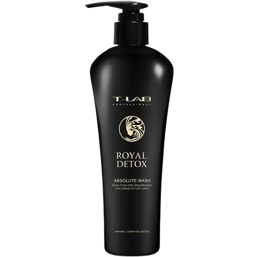 Шампунь-гель T-LAB Professional Royal Detox Absolute Wash для гладкості та абсолютної детоксикації волосся та шкіри 300 мл - фото 1