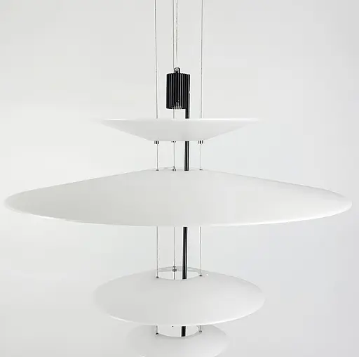 Дизайнерский 4-х ярусный светильник КРЫЛЬЯ СВЕТА с черным основанием Line.F MJ 14-360+680+360+215 BK - фото 3