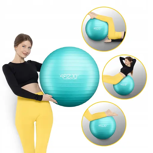 М'яч для фітнесу (фітбол) 4FIZJO 85 см Anti-Burst Mint (P-5905973404839) - фото 8
