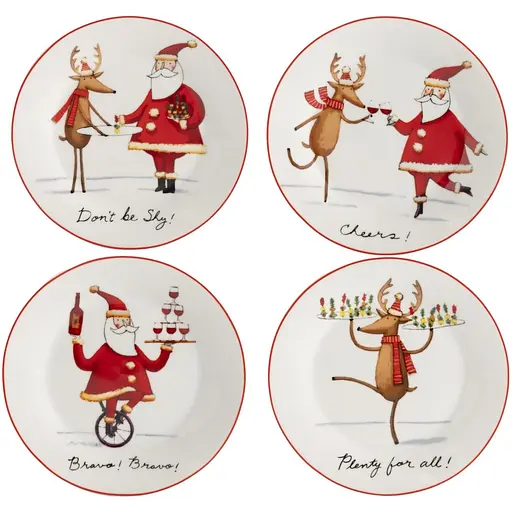 Тарелка Limited Edition NY Party 4 шт. х 19 см (TRSC-HD5025-4P06)