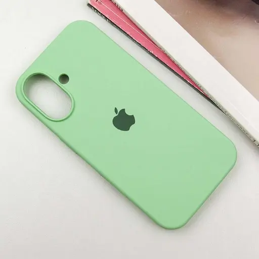 Чехол Epik Silicone Case Full Protective AA для Apple iPhone 16, 6.1 Зеленый/Pistachio - фото 2