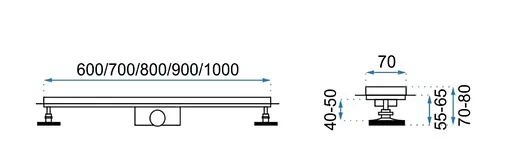 Душовий канал Rea Pure Neo 70 см brushed copper REA-G8021 - фото 11