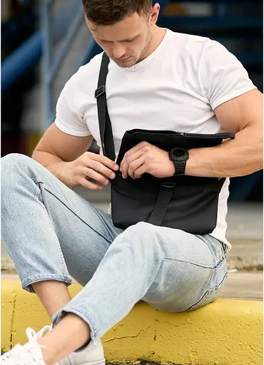 Сумка через плечо мужская Sambag 20х25х4 см sum0015141 - фото 6