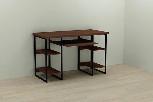 Компьютерный стол Ferrum-decor Тим 75x140x70 черный ДСП Венге 32мм (FRD-106118)