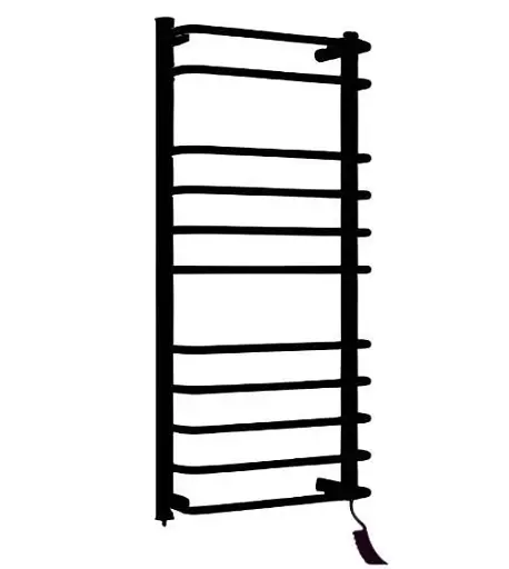 Рушникосушка електрична Heizung EU 11/55 права з терморегулятором 1160x550 мм Чорний 30412 - фото 1