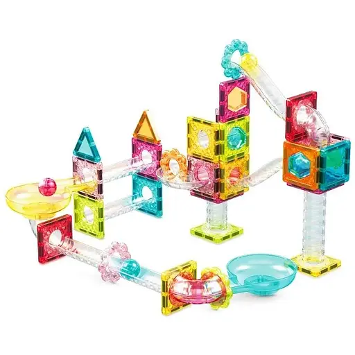 Конструктор Picasso магнитный Tiles Mini Diamond Marble Run Track Set 60 деталей (817338028299) - фото 1