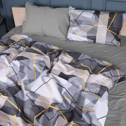 Простирадло MirSon Сатин 22-1403 Geometric Elegance 150х220 см (2200010567564) - фото 2