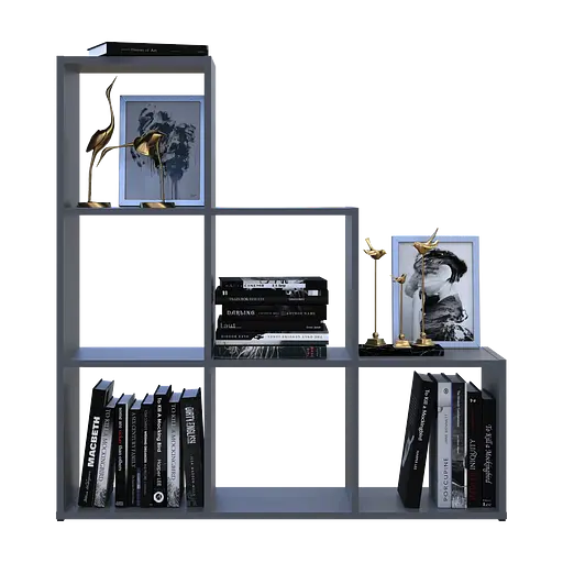 Стеллаж Doros Степь 3х3 Графит открытый 102.6х28.8х106.1 (41516162) - фото 3