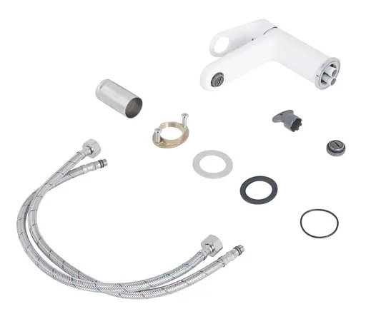 Змішувач для раковини Qtap Jay, Chrome/White (k35) QTJAY270CRW45551 - фото 3