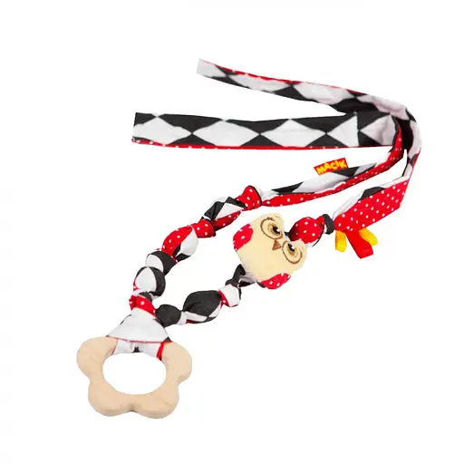 Підвіска Слінгобуси Совушка МС 110504-01 з дерев'яним гризунком - фото 2