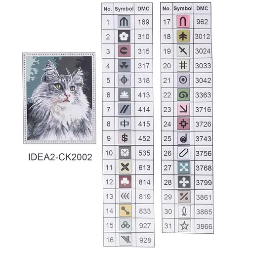 Набір з алмазною мозаїкою "Сіра красуня" 40*50 см, IDEA2-CK2002, ТМ "99IDEAS" - фото 8