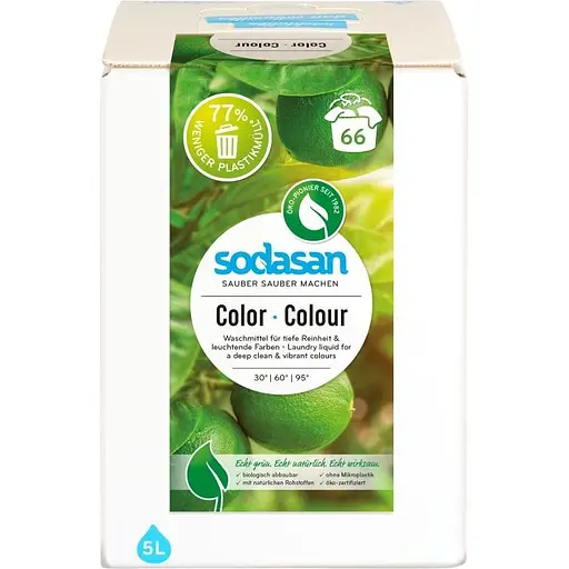 Уцінка. Органічний рідкий засіб Sodasan Color для прання кольорових і чорних тканин 5 л - фото 1