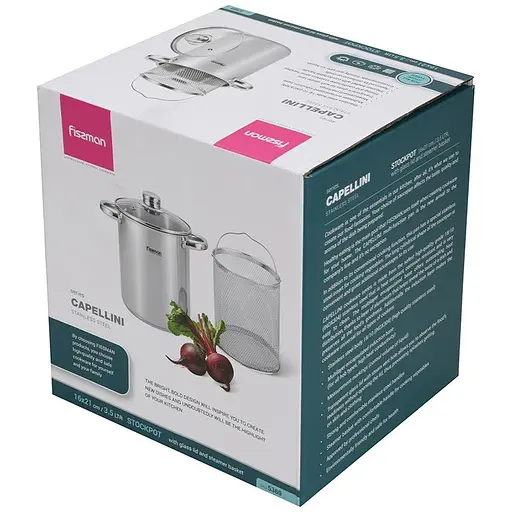 Кастрюля Fissman Capellini со вставкой-пароваркой и стеклянной крышкой 3.5 л (5369) - фото 10
