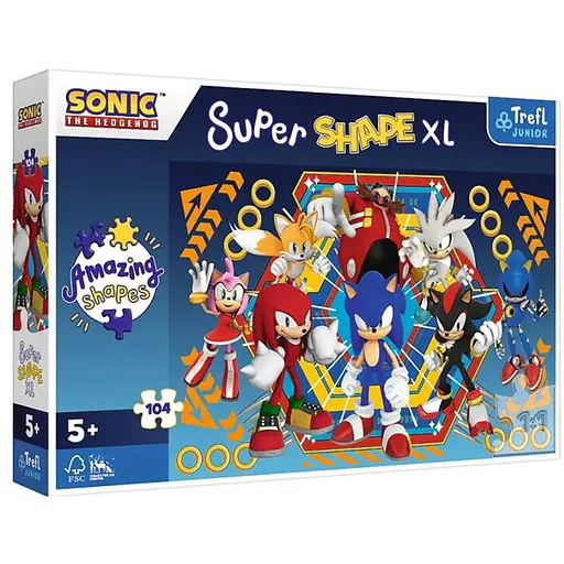 Пазл Trefl Супер форми: Світ Соніка Супер Сонік XL 104 ел. (50032) - фото 1