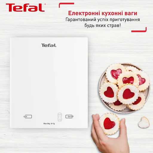 Ваги кухонні Tefal Essential білий 5 кг (BC5504V0) - фото 2