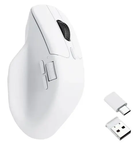 Миша Keychron M6 BT/WL/USB-A/USB-C White (M6-A3) - фото 7