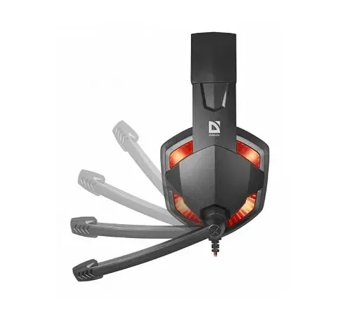 Ігрові навушники Defender Warhead G-370 2м Чорно-червоні - фото 5