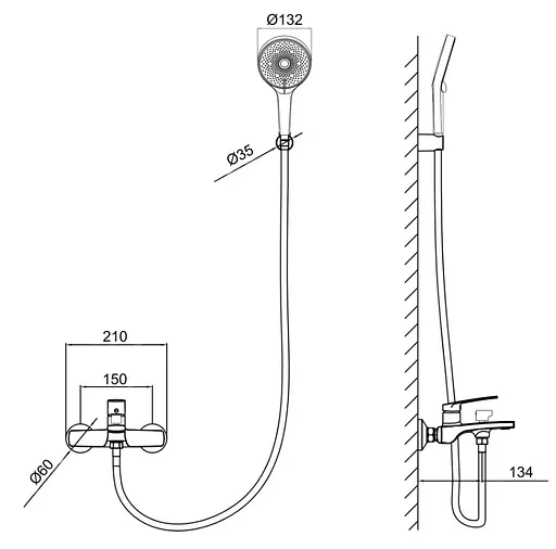 Смеситель для ванны Qtap Slavonice QTSLV259GMB48035 - фото 7
