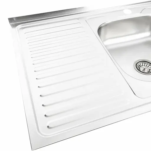 Кухонна мийка з нержавіючої сталі Valeso сатин 8060 R (0,7/160 мм), Satin - фото 4