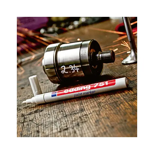 Маркер Edding Paint 1-2 мм круглый белый (e-751/49) - фото 2