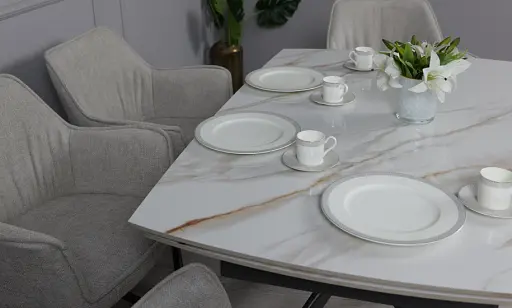 Стіл Віраж 1400/2000x900x750 молочний глянець чорні ноги - фото 13