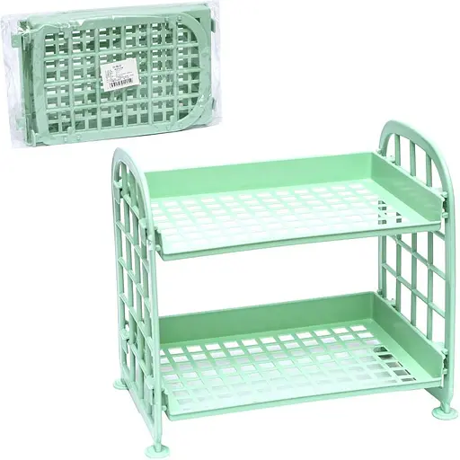 Органайзер-полиця пластикова 2 яруси в асортименті 22 x 20 x 14 см - фото 2