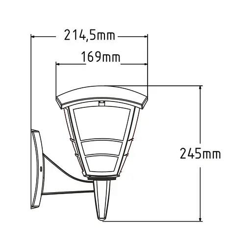 Светильник фасадний "YONCA-2" (Е27, черный) настенный 400-010-133 - фото 2