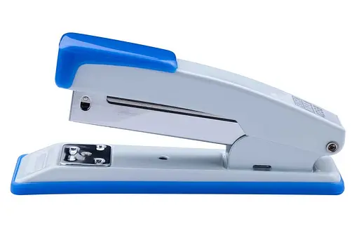 Степлер металлический, до 20 листов, скобы №24, 26, Jobmax, синий