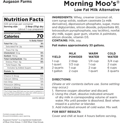 Соевое молоко нежирное сублимированное Augason Farms с большим сроком годности до 20 лет 533 порции - фото 4