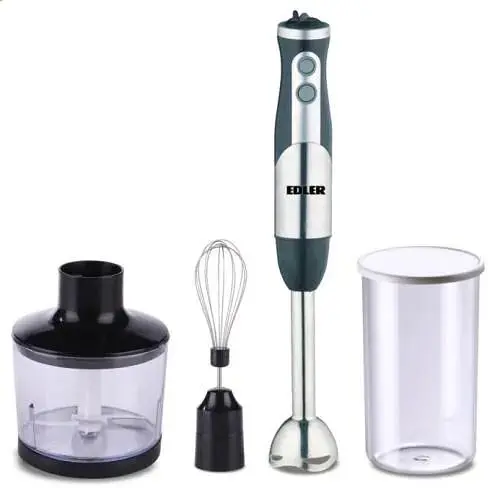 Блендер Edler EDHB-1251, Black/Steel, 500W, занурювальний