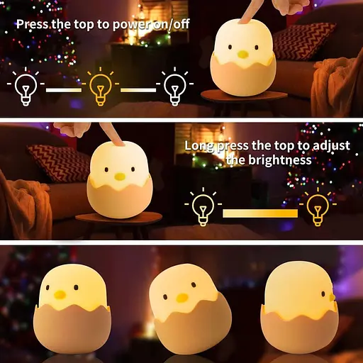 Нічний світильник для дітей з сенсорним керуванням та регулюванням яскравості - фото 6