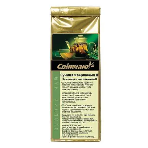 Чай зелений Світ Чаю Суниця з вершками II 50 г - фото 2