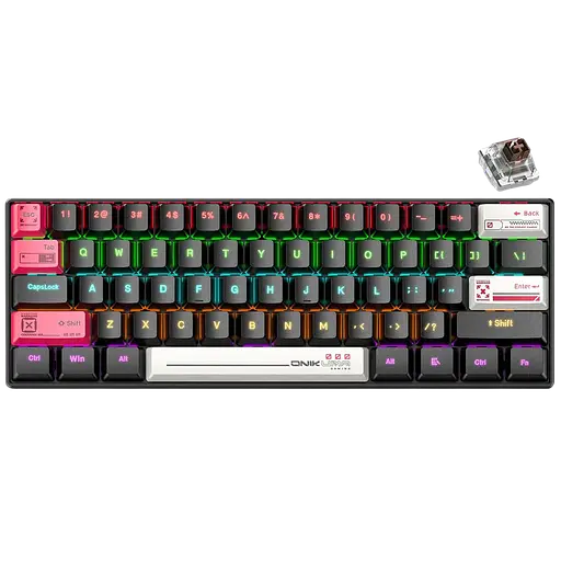 Клавиатура Onikuma G55 Tea Switch Black (G55-TS-B) - фото 1