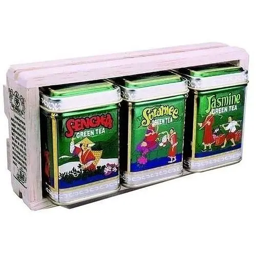 Чай зелений Mlesna Набір 3 види залізна банка 75 г - фото 1