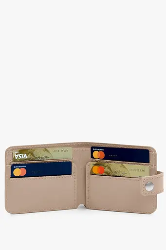 Шкіряне портмоне Mini 2.2 світло-бежевий - фото 4