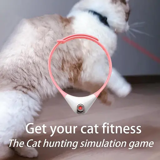 CJHZQYY Перезаряжаемый лазерный ошейник для кошек, автоматический лазерный ошейник для кошек для домашних котят и кошек - фото 3