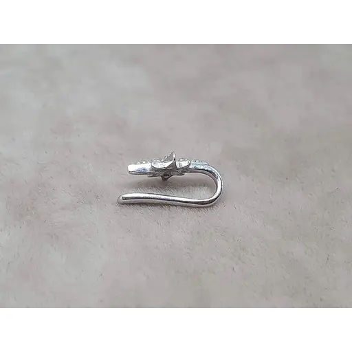 Срібна сережка-пірсинг в ніс Ірій Зірка (без проколу, обманка). 6032 - фото 2