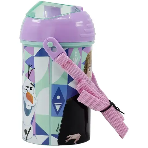 Дитяча пляшка для води з ремінцем 450 мл Stor Frozen (74269)