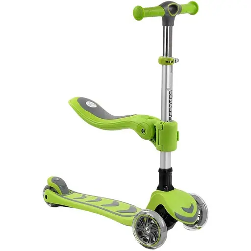 Самокат Best Scooter 24х58 см Сіро-салатовий 000255004 - фото 1