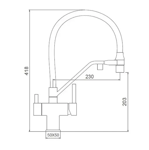 Змішувач для кухні Gappo з виходом для питної води, з гнучким виливом G4395-63 - фото 6