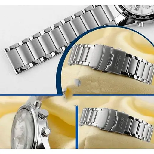 Чоловічий наручний годинник Skmei Tandem 9096 Сріблястий - фото 4