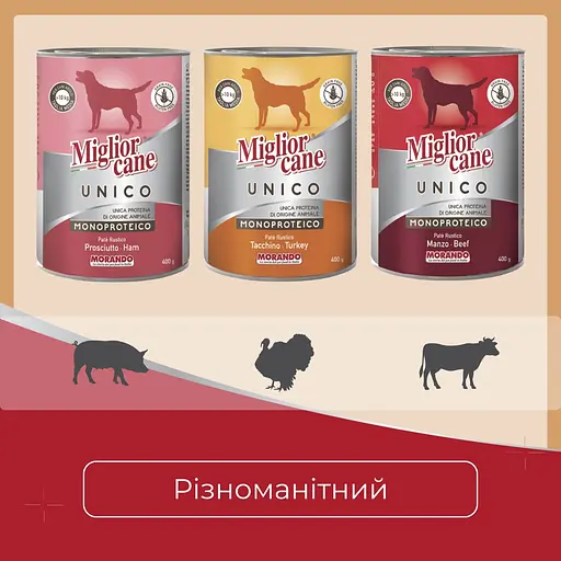 Вологий корм для собак Morando Migliorcane Unico Rustic індичка 400 г - фото 4