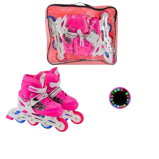 Ролики, розмір L (39-42), металева рама, PU колеса, 1 колесо зі світлом, RL2406 (В асортименті) - фото 2