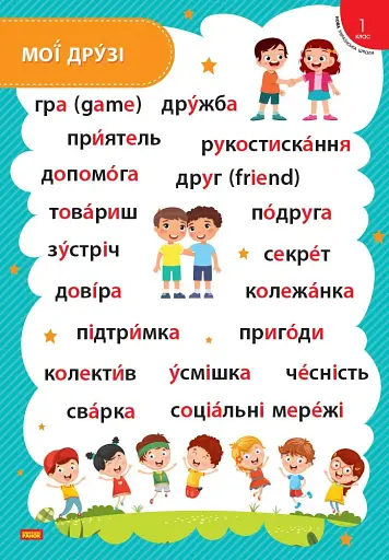 Стіна слів. Комплект тематичних плакатів. 1 клас - фото 3