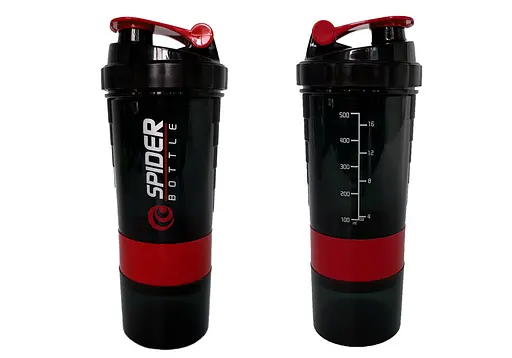 Шейкер спортивний EasyFit Spider 0,5л Чорно-червоний (EF-7200-R) - фото 5