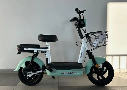 Электроскутер двухместный Crosser Mini+Pas-система зеленый - фото 3